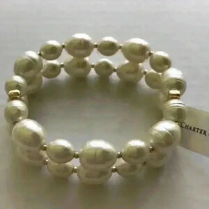 Charter Club new Pearl Double Row Stretch Bracelet